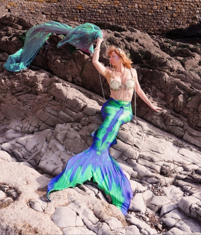 Siren Green Mermaid Tail and Monofin Set
